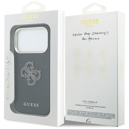 Husa pentru Apple iPhone 17 Pro, Guess, Resin Logo, Neagra