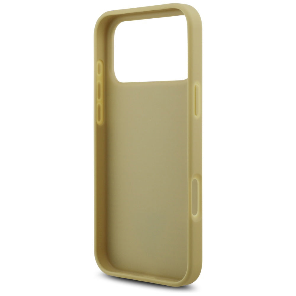 Husa pentru Apple iPhone 17 Pro, Guess, Rhinestone Triangle Logo, Aurie