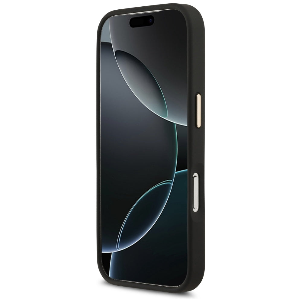 Husa pentru Apple iPhone 17 Pro, Karl Lagerfeld, Script Logo, Neagra