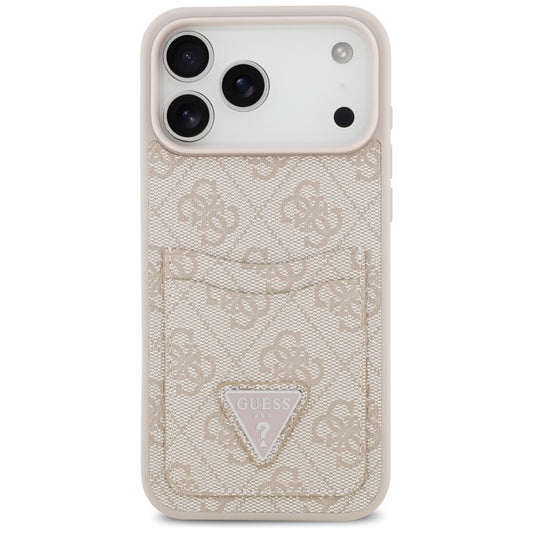 Husa pentru Apple iPhone 17 Pro Max, Guess, 4G Double Card Triangle, Roz