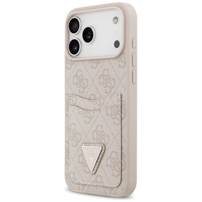 Husa pentru Apple iPhone 17 Pro Max, Guess, 4G Double Card Triangle, Roz