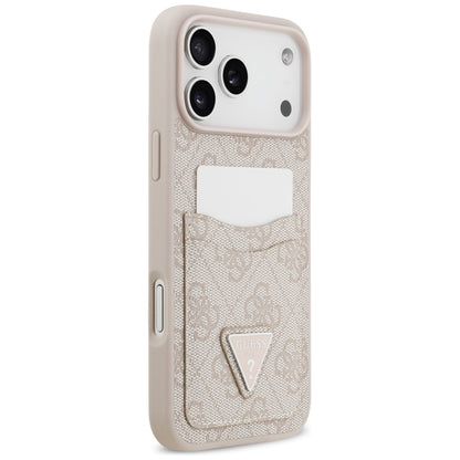 Husa pentru Apple iPhone 17 Pro Max, Guess, 4G Double Card Triangle, Roz