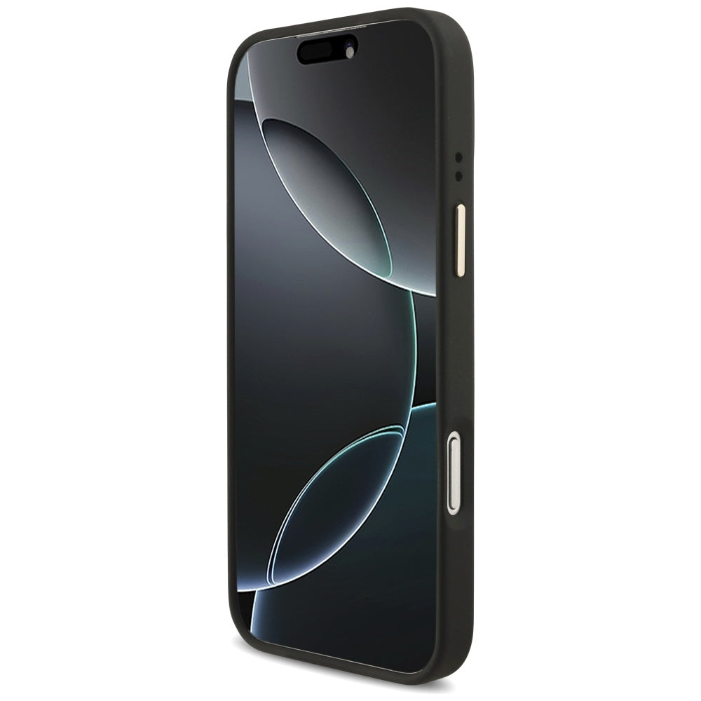 Husa pentru Apple iPhone 17 Pro Max, Guess, Big 4G Classic Logo with Big Strap, Neagra