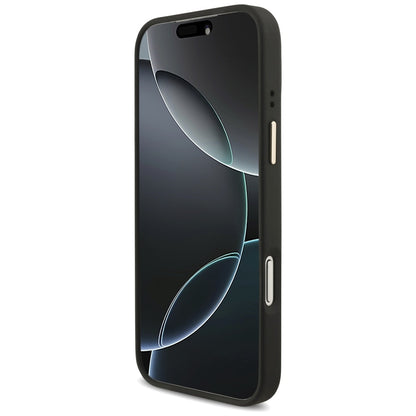 Husa pentru Apple iPhone 17 Pro Max, Guess, Big 4G Classic Logo with Big Strap, Neagra