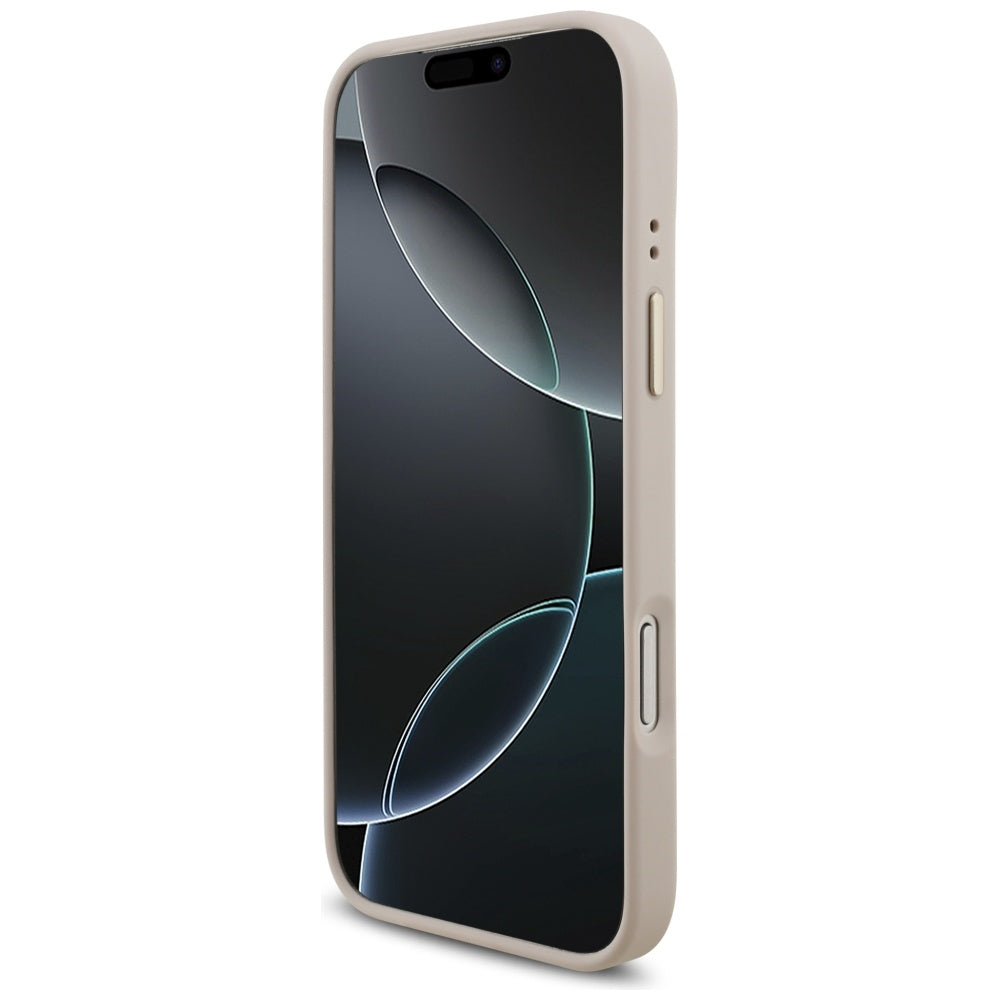 Husa pentru Apple iPhone 17 Pro Max, Guess, Big 4G Classic Logo with Big Strap, Roz