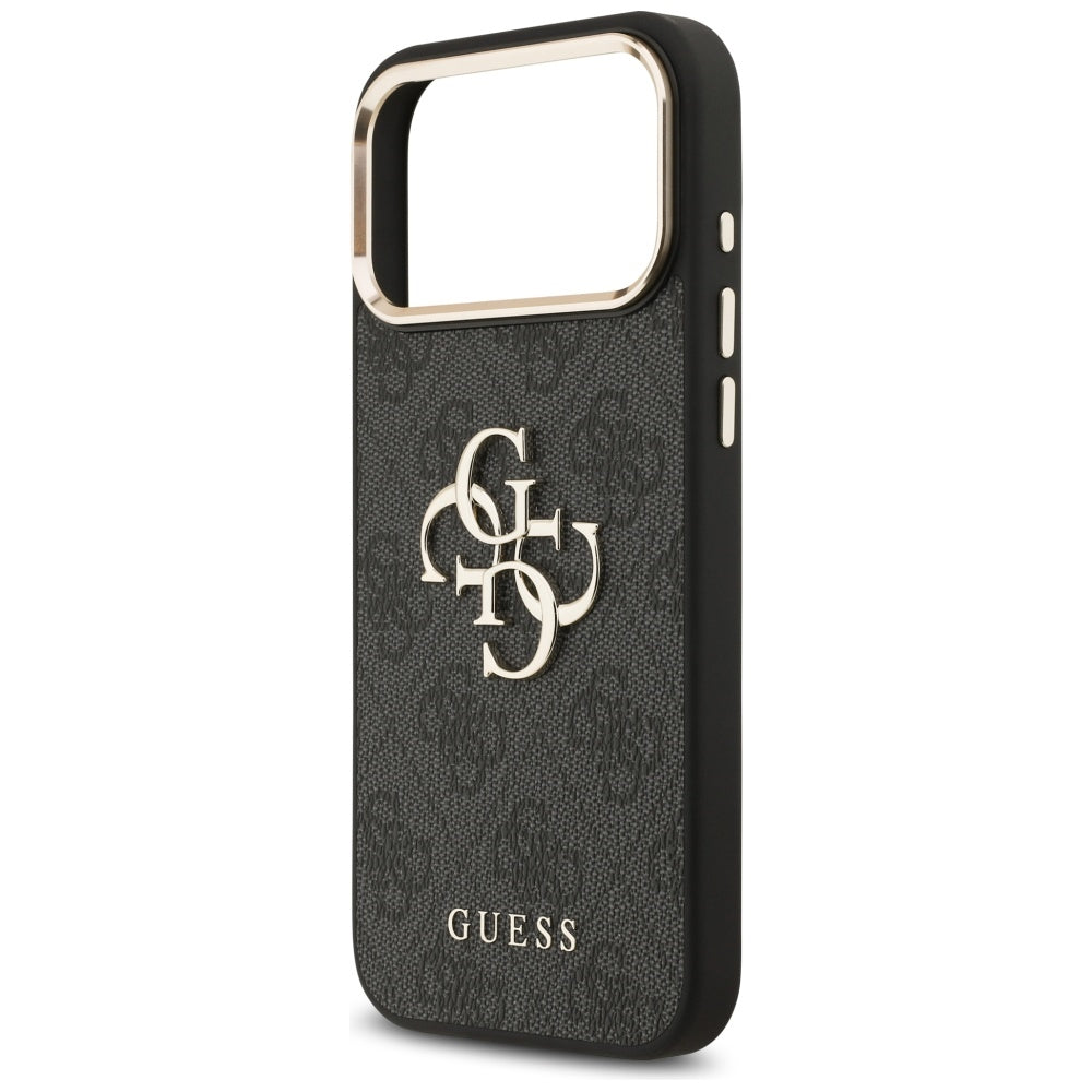 Husa pentru Apple iPhone 17 Pro Max, Guess, Big 4G Logo Classic, Neagra Aurie