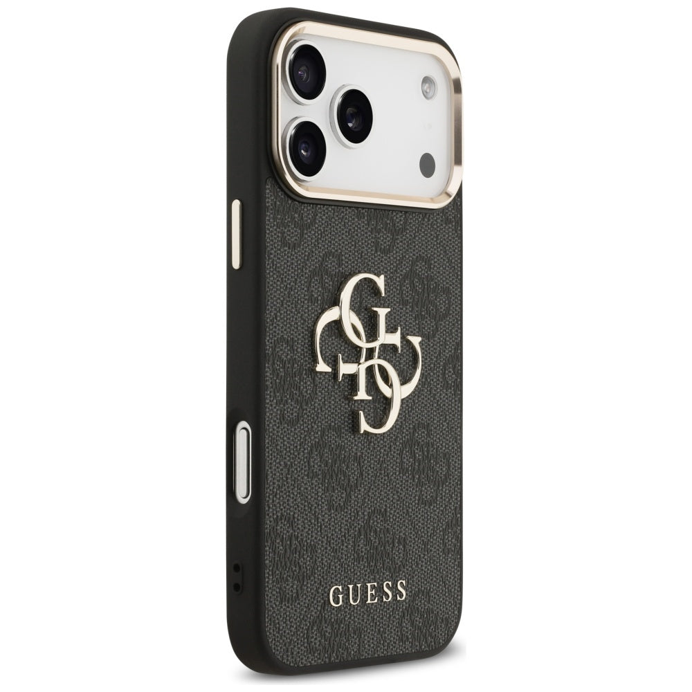Husa pentru Apple iPhone 17 Pro Max, Guess, Big 4G Logo Classic, Neagra Aurie