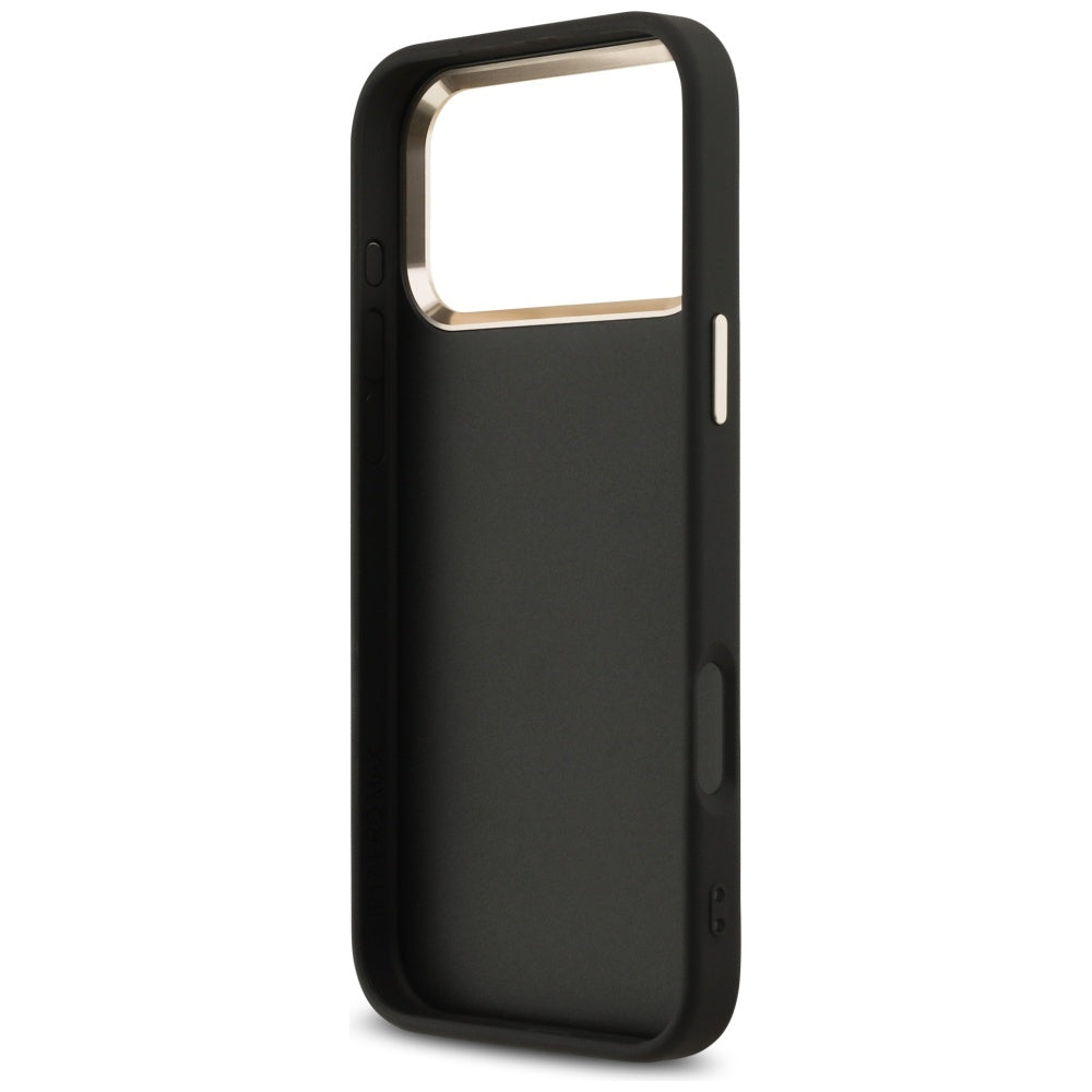Husa pentru Apple iPhone 17 Pro Max, Guess, Big 4G Logo Classic, Neagra Aurie