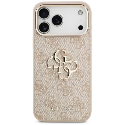 Husa pentru Apple iPhone 17 Pro Max, Guess, Big 4G Logo Classic, Roz Aurie