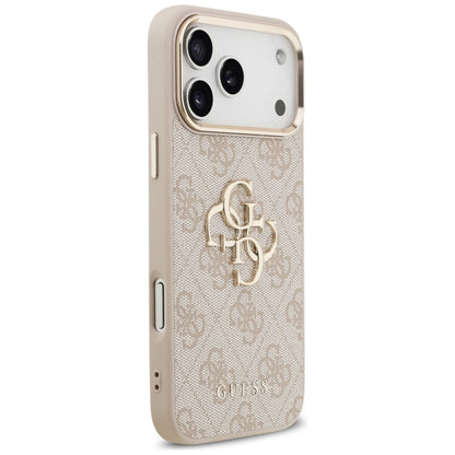 Husa pentru Apple iPhone 17 Pro Max, Guess, Big 4G Logo Classic, Roz Aurie