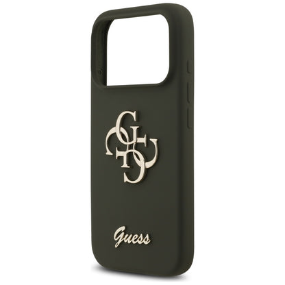 Husa pentru Apple iPhone 17 Pro Max, Guess, Big 4G Script, Kaki