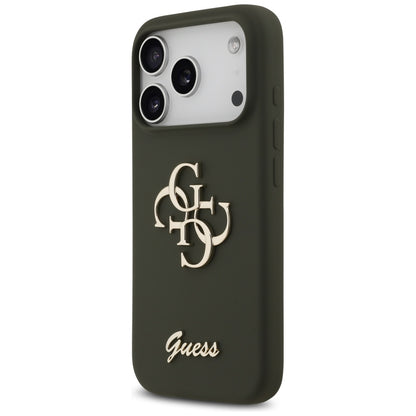 Husa pentru Apple iPhone 17 Pro Max, Guess, Big 4G Script, Kaki