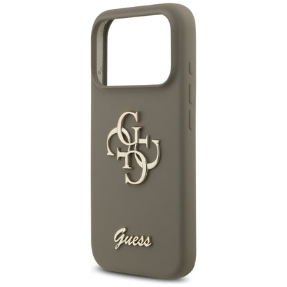 Husa pentru Apple iPhone 17 Pro Max, Guess, Big 4G Script, Maro