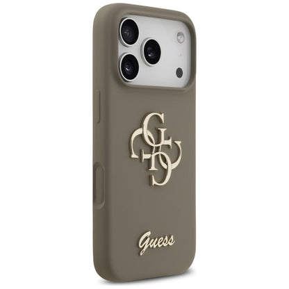 Husa pentru Apple iPhone 17 Pro Max, Guess, Big 4G Script, Maro