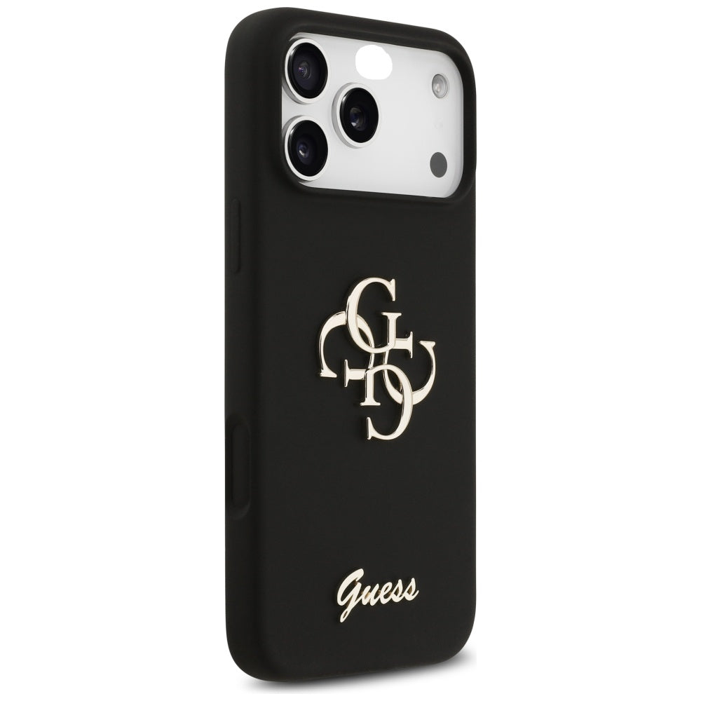 Husa pentru Apple iPhone 17 Pro Max, Guess, Big 4G Script, Neagra