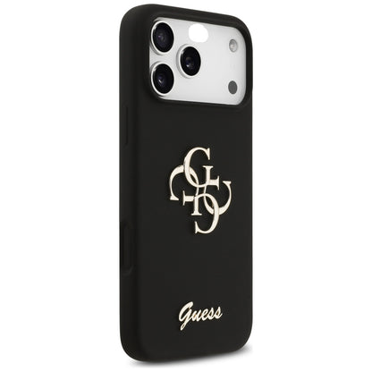 Husa pentru Apple iPhone 17 Pro Max, Guess, Big 4G Script, Neagra
