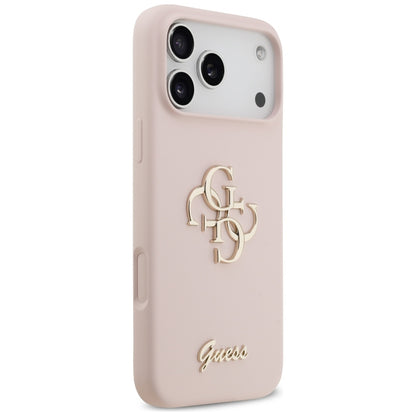 Husa pentru Apple iPhone 17 Pro Max, Guess, Big 4G Script, Roz Deschis