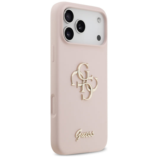 Husa pentru Apple iPhone 17 Pro Max, Guess, Big 4G Script, Roz Deschis
