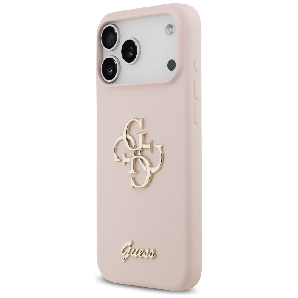 Husa pentru Apple iPhone 17 Pro Max, Guess, Big 4G Script, Roz Deschis