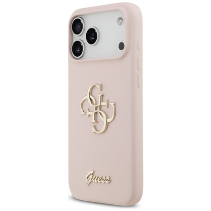 Husa pentru Apple iPhone 17 Pro Max, Guess, Big 4G Script, Roz Deschis