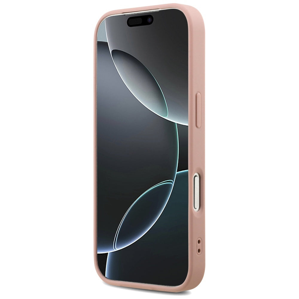 Husa pentru Apple iPhone 17 Pro Max, Guess, Fixed Glitter Big 4G, Roz