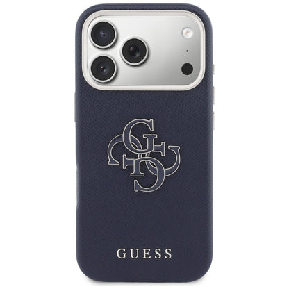 Husa pentru Apple iPhone 17 Pro Max, Guess, Resin Logo, Albastra