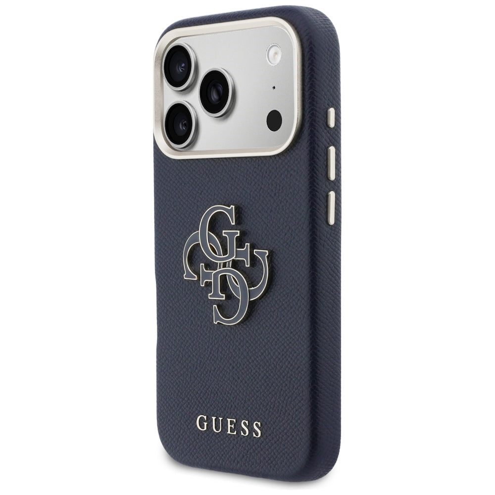 Husa pentru Apple iPhone 17 Pro Max, Guess, Resin Logo, Albastra