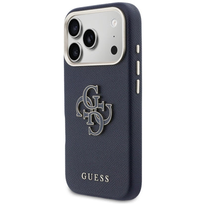 Husa pentru Apple iPhone 17 Pro Max, Guess, Resin Logo, Albastra