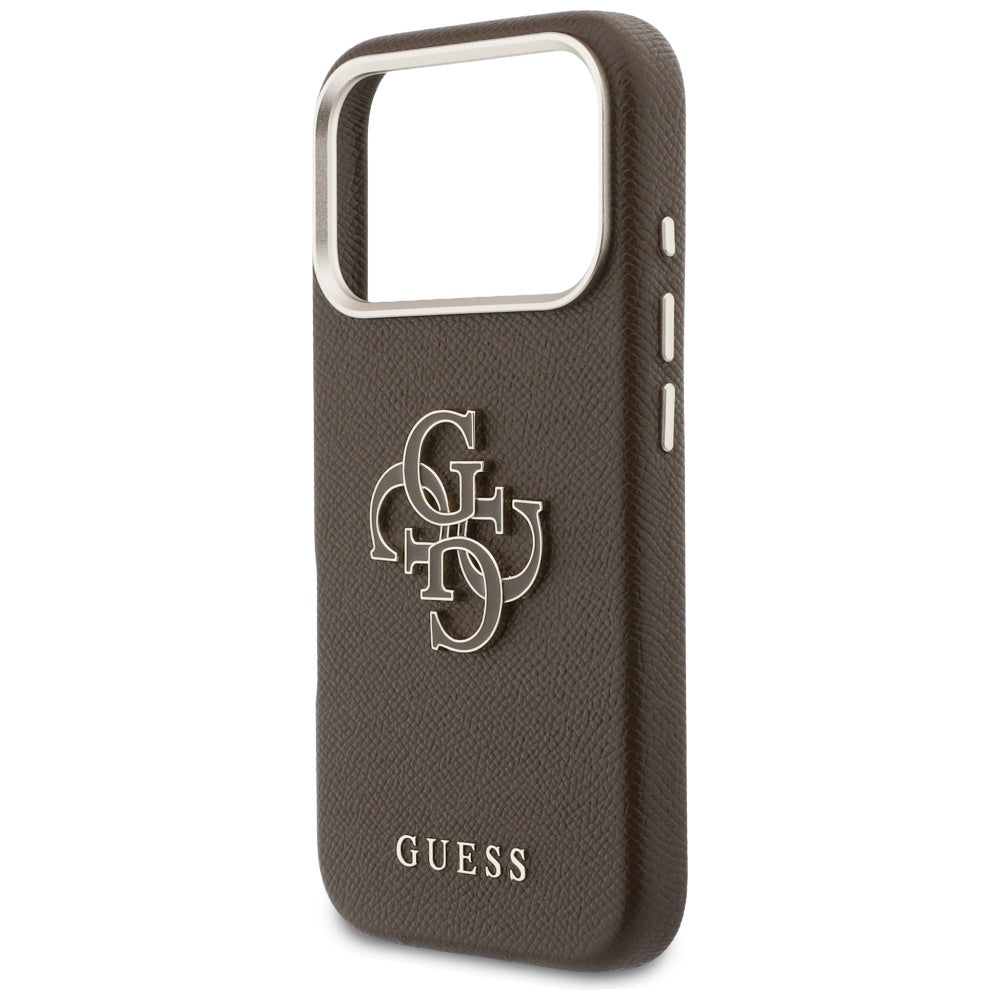 Husa pentru Apple iPhone 17 Pro Max, Guess, Resin Logo, Maro