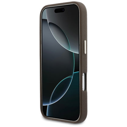 Husa pentru Apple iPhone 17 Pro Max, Guess, Resin Logo, Maro