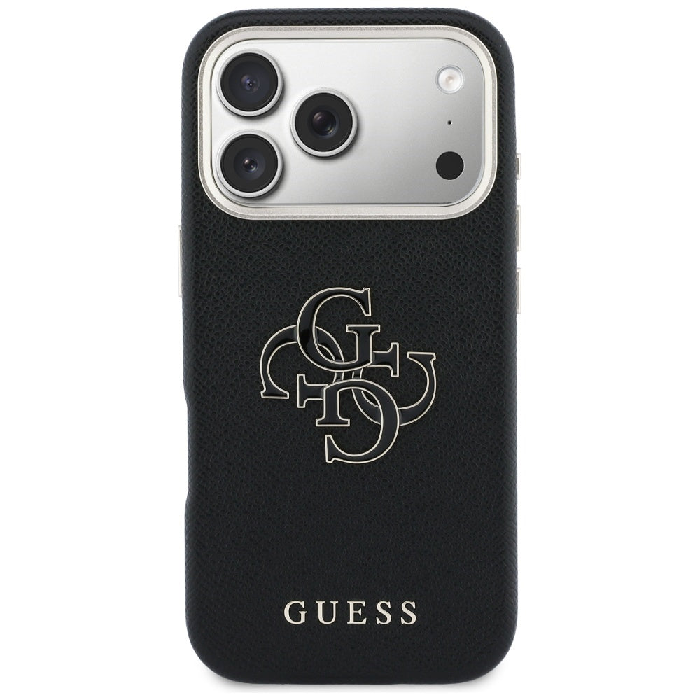 Husa pentru Apple iPhone 17 Pro Max, Guess, Resin Logo, Neagra