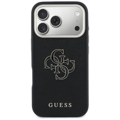 Husa pentru Apple iPhone 17 Pro Max, Guess, Resin Logo, Neagra