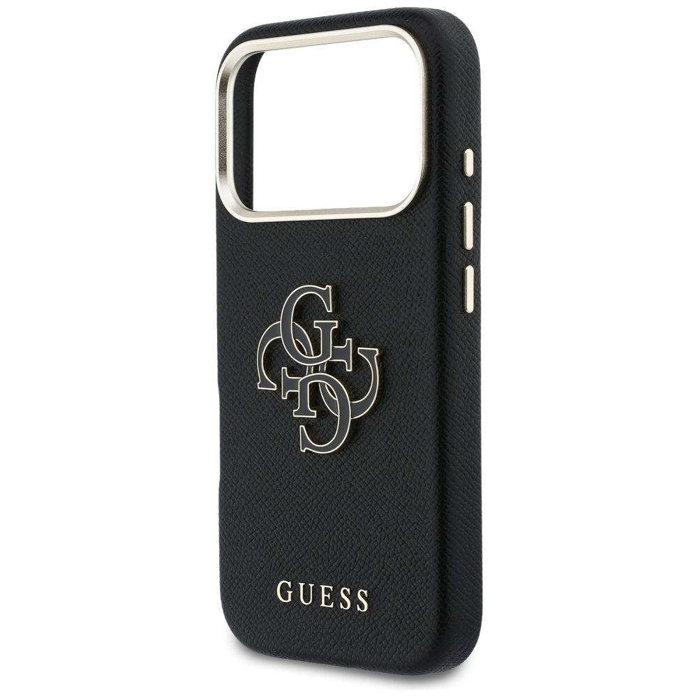 Husa pentru Apple iPhone 17 Pro Max, Guess, Resin Logo, Neagra