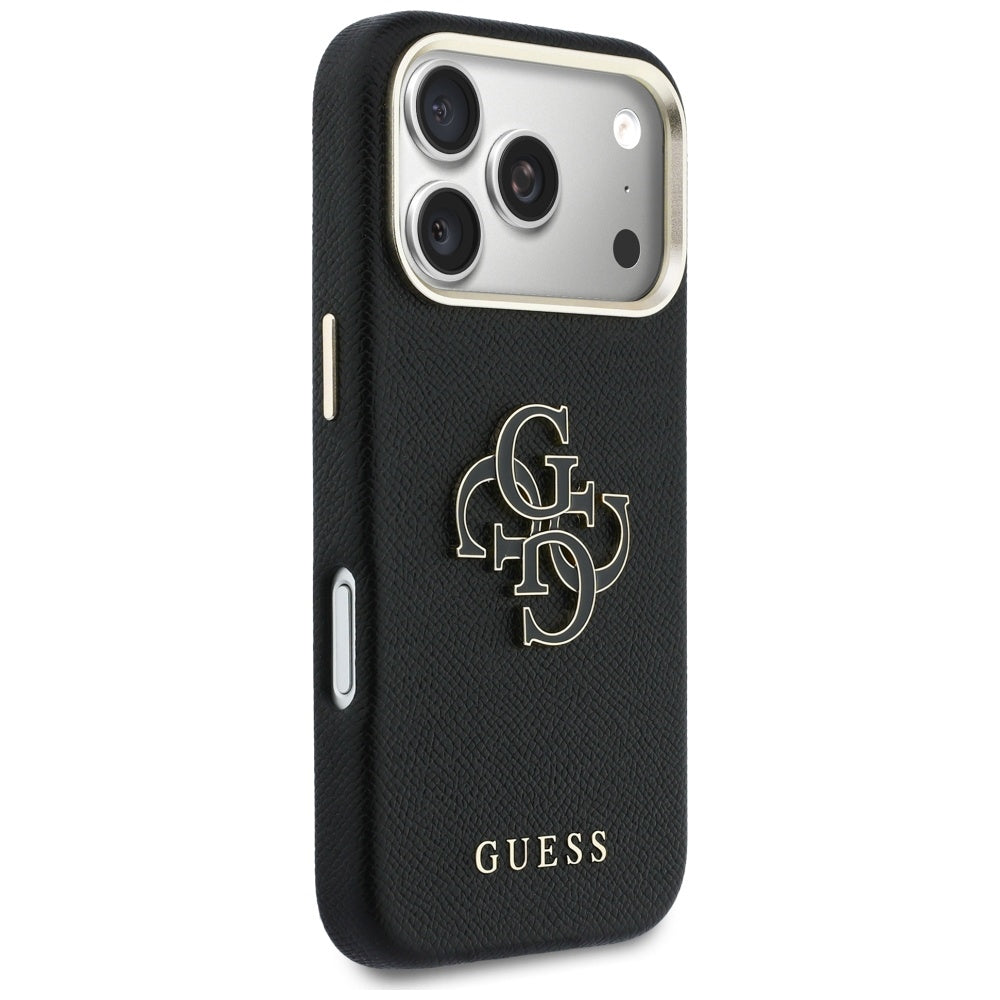 Husa pentru Apple iPhone 17 Pro Max, Guess, Resin Logo, Neagra