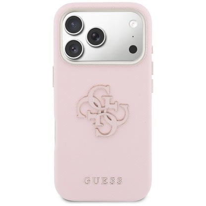 Husa pentru Apple iPhone 17 Pro Max, Guess, Resin Logo, Roz