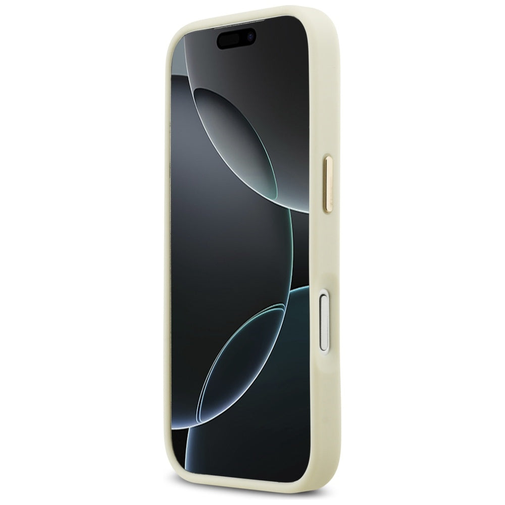 Husa pentru Apple iPhone 17 Pro Max, Karl Lagerfeld, Script Logo, Bej