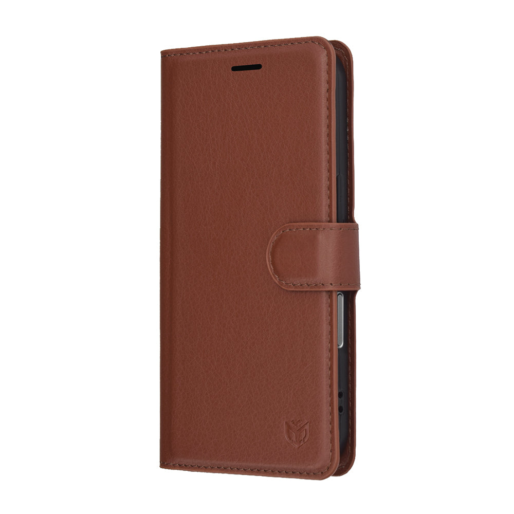 Husa pentru Apple iPhone 17 Pro Max, Techsuit, Leather Folio, Maro