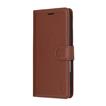 Husa pentru Apple iPhone 17 Pro Max, Techsuit, Leather Folio, Maro