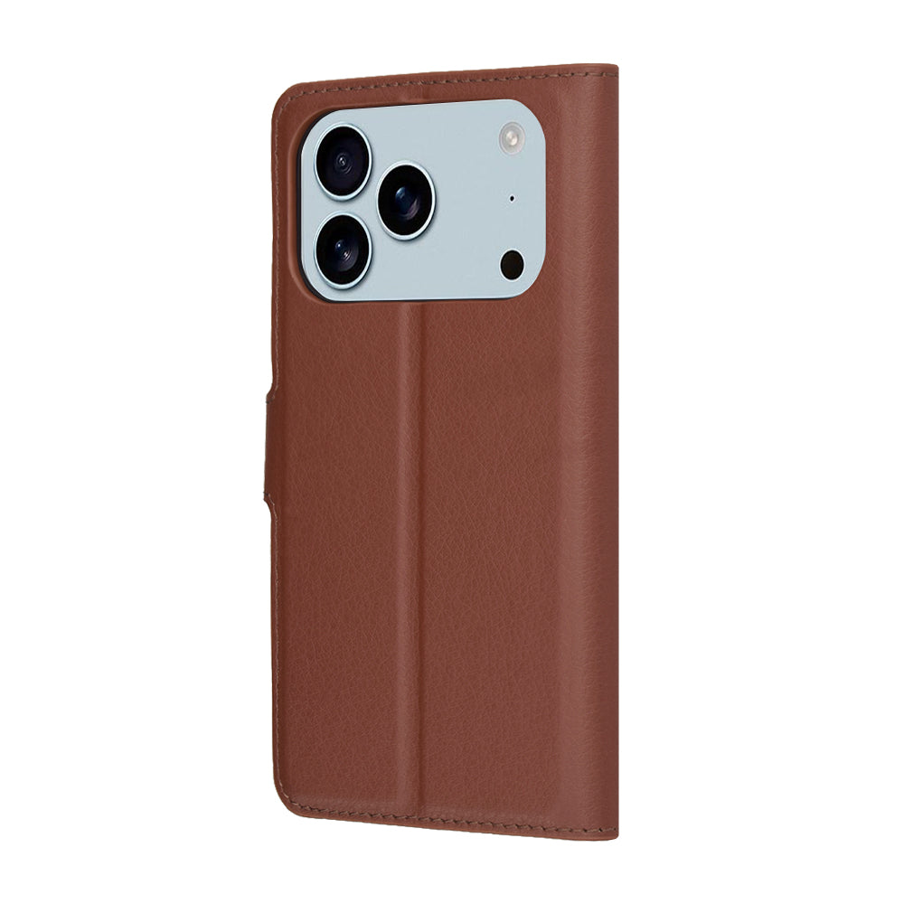 Husa pentru Apple iPhone 17 Pro Max, Techsuit, Leather Folio, Maro