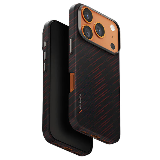 Husa MagSafe pentru Apple iPhone 17 Pro Max, UNIQ, Keva MagClick, Neagra Rosie