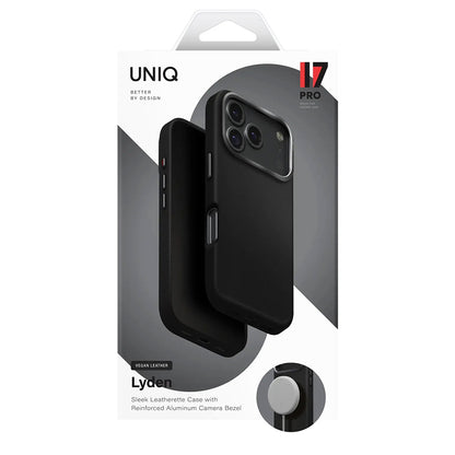 Husa pentru Apple iPhone 17 Pro Max, UNIQ, Lyden Leatherette, Albastra