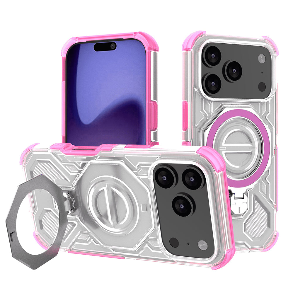 Husa pentru Apple iPhone 17 Pro, Techsuit, Carbon Shield Pro, Roz