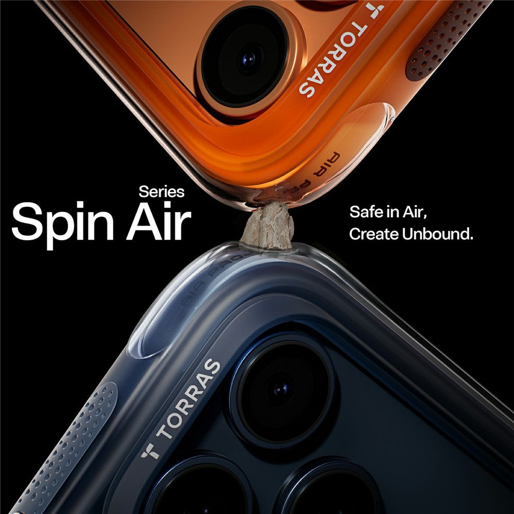 Husa pentru Apple iPhone 17 Pro, Torras, Ostand Spin Air, Portocalie