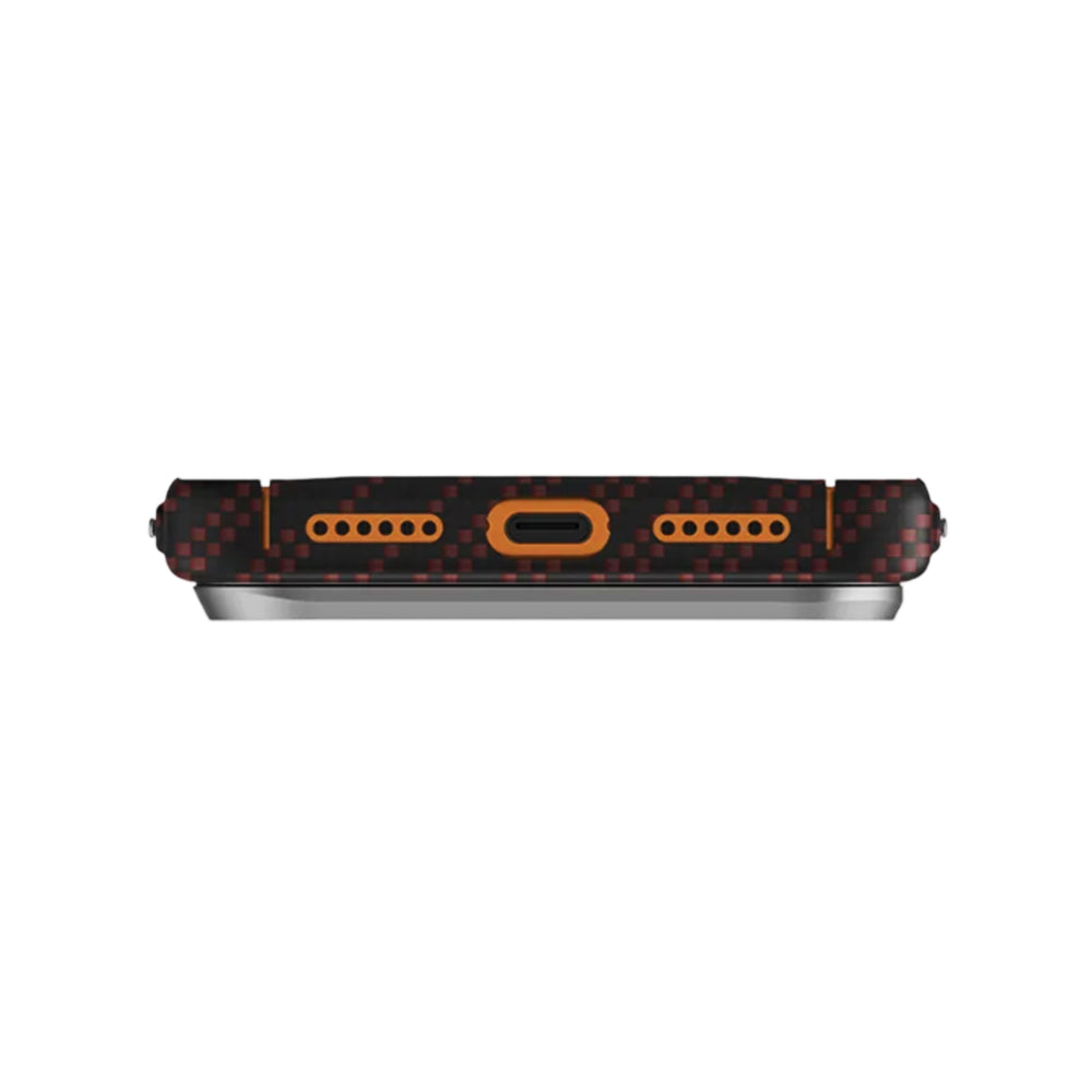 Husa MagSafe pentru Apple iPhone 17 Pro, UNIQ, Keva MagClick, Neagra Rosie