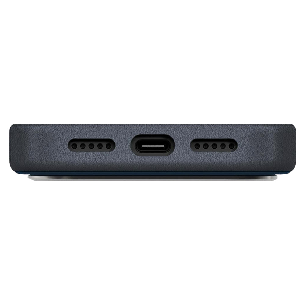 Husa pentru Apple iPhone 17 Pro, UNIQ, Lyden Leatherette, Albastra Neagra