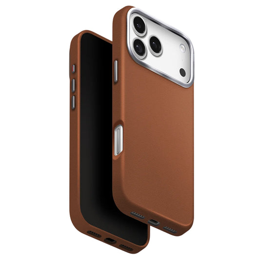 Husa pentru Apple iPhone 17 Pro, UNIQ, Lyden Leatherette, Maro