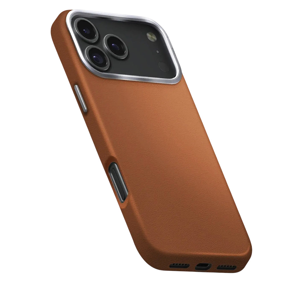 Husa pentru Apple iPhone 17 Pro, UNIQ, Lyden Leatherette, Maro