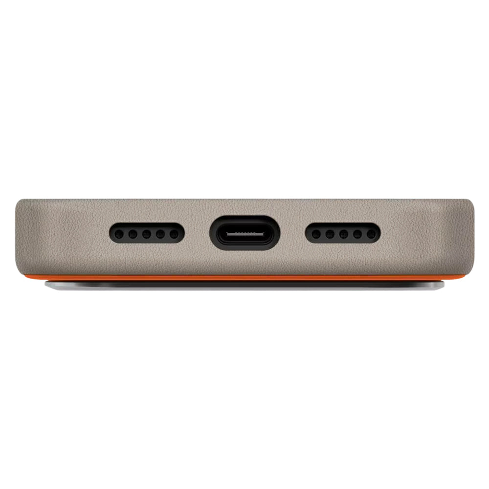 Husa pentru Apple iPhone 17 Pro, UNIQ, Lyden Leatherette, Portocalie Bej