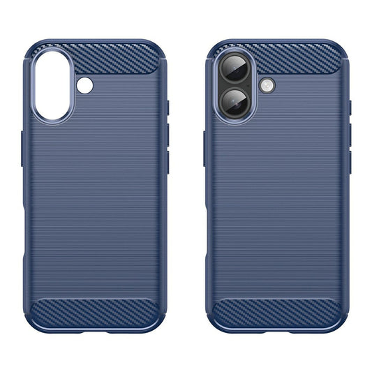 Husa pentru Apple iPhone 17, Techsuit, Carbon, Albastra