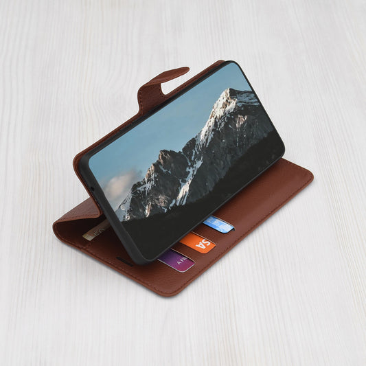 Husa pentru Apple iPhone 17, Techsuit, Leather Folio, Maro